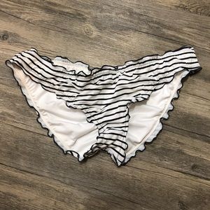 Victoria’s Secret striped ruffle bikini bottom